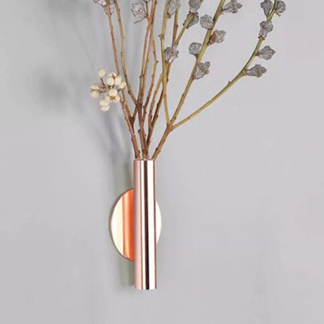 TubeElegance Wandvasen aus Metall | Modernes Design | Dekorative Wandhalterung für Blumen