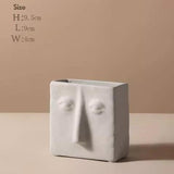VasoArt Modern Face Keramikvase | Abstraktes Design | Dekorative Eleganz für Zuhause