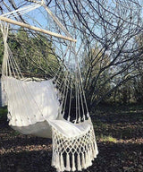 HammockEase Makramee Hängesessel | Handgefertigt | Boho Design | Bequeme Schaukel | Für Drinnen und Draußen
