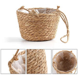 JuteNest Hängender Jutekorb für Pflanzen | Handgewebt | Boho-Stil | Ideal für Innen & Außen