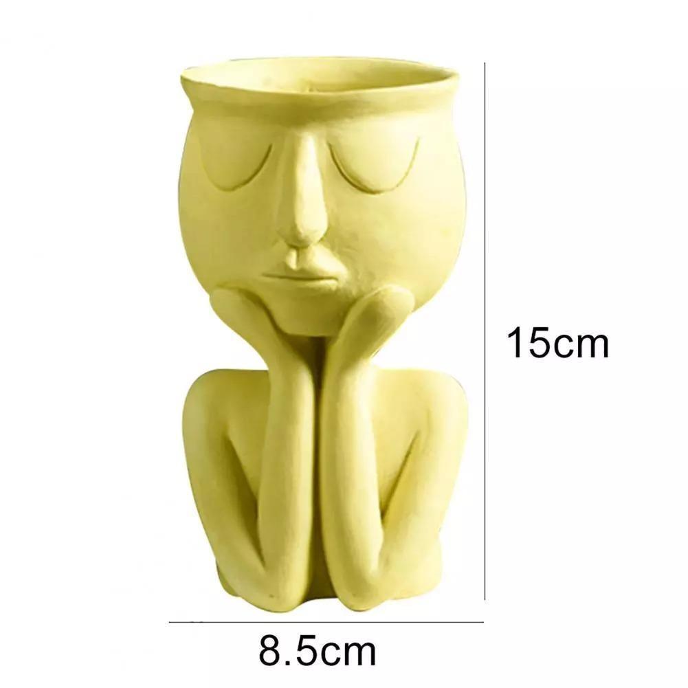 FaceRest Keramik Pflanztopf | Stilvoller Gesichts-Pflanzentopf | Einzigartige Deko für Zuhause & Büro