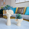 FloraCrown Blumenkranz Vase | Handgefertigte Blumendeko | Elegante Wohnakzente | Verschiedene Größen