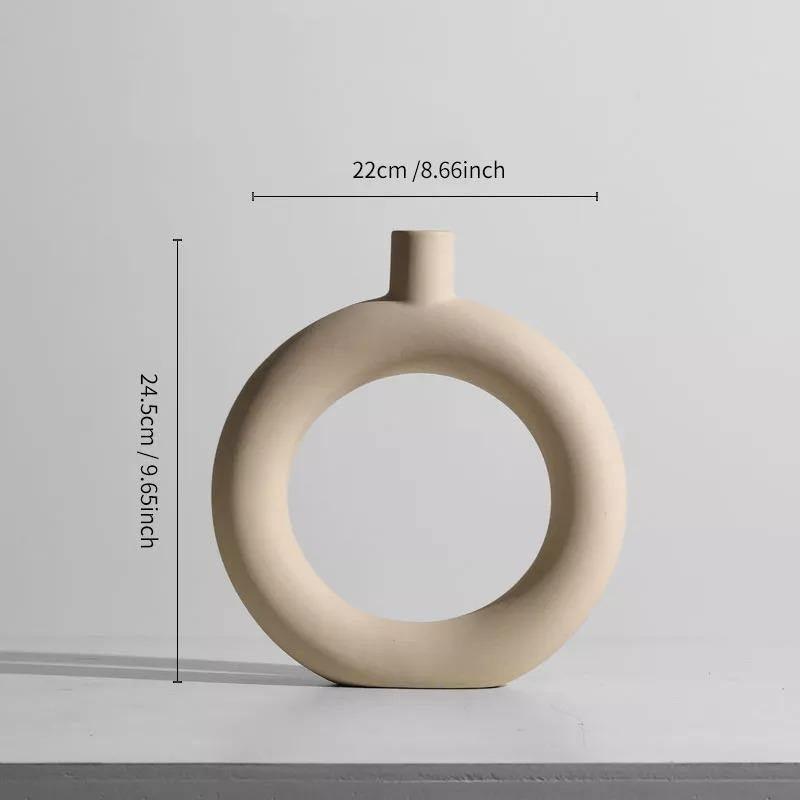 NordForma Hygge Keramikvase | Modernes Design | Zeitlose Dekoration für Zuhause