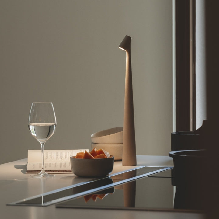 LumiSculpt Moderne LED Tischlampe | Skulpturales Design | Dimmbares Stimmungslicht | Perfekt für Zuhause & Büro