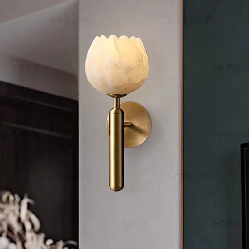 RoseMarble Marmor Wandleuchte | Elegantes Design | Wandbeleuchtung für Zuhause