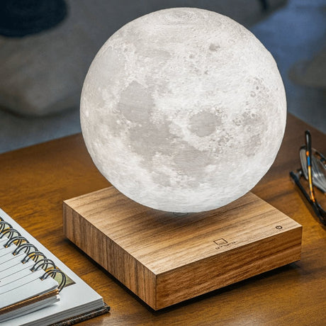 LunaLev Schwebende Mondlampe | LED Dekolicht | Magnetische Schwebetechnologie | Stimmungslicht für Zuhause