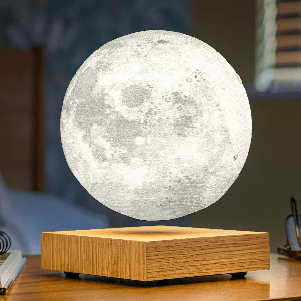LunaLev Schwebende Mondlampe | LED Dekolicht | Magnetische Schwebetechnologie | Stimmungslicht für Zuhause