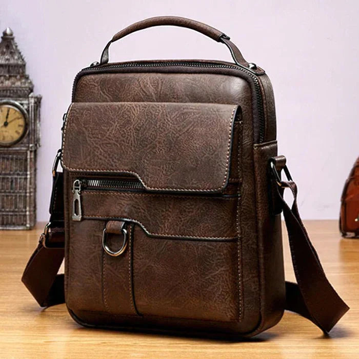 LeatherLux Elegante Lederschultertasche | Hochwertiges Design | Praktisch & Stilvoll für Alltag & Büro