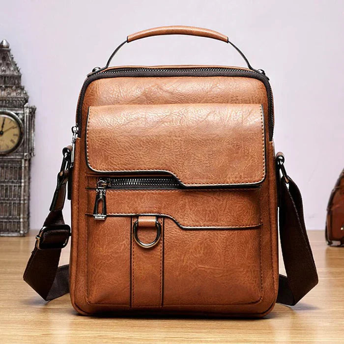 LeatherLux Elegante Lederschultertasche | Hochwertiges Design | Praktisch & Stilvoll für Alltag & Büro