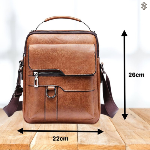 LeatherLux Elegante Lederschultertasche | Hochwertiges Design | Praktisch & Stilvoll für Alltag & Büro