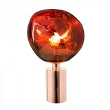 Meltique Moderne LED-Tischlampe | Elegantes Schmelzdesign | Stimmungslicht für Wohn- & Schlafzimmer | In Gold, Chrom & Rot erhältlich