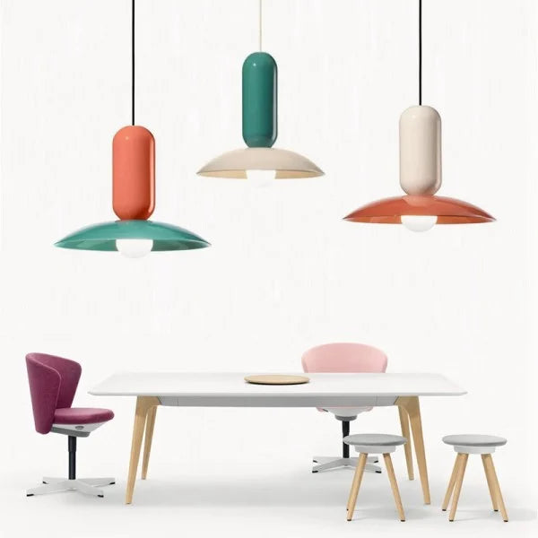 Fleura Macaron Frisbee Pau Pendelleuchte | Modernes Design | Hängelampe | LED | Deko für Zuhause