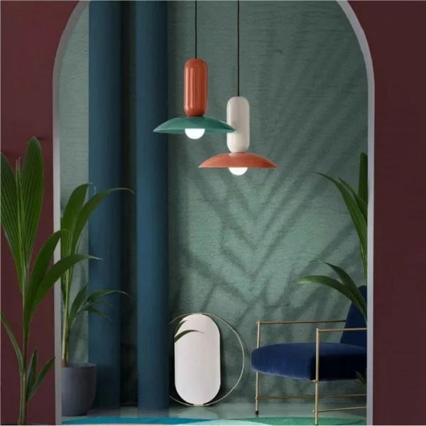 Fleura Macaron Frisbee Pau Pendelleuchte | Modernes Design | Hängelampe | LED | Deko für Zuhause