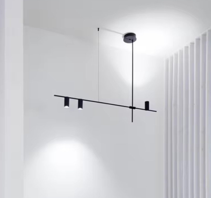 LunaRay Moderner Kronleuchter | Elegante Beleuchtung | Längliches Design | LED-Pendelleuchte