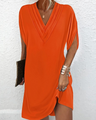 EternaCharm V-Ausschnitt Kleid für Damen | Elegant & Bequem | Perfekt für Alltag & besondere Anlässe