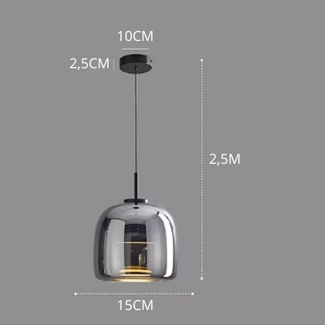 LumiPure Glas Pendelleuchte | Modernes Design | Stimmungslicht | Perfekt für Esszimmer & Wohnzimmer