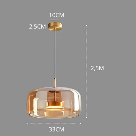 LumiPure Glas Pendelleuchte | Modernes Design | Stimmungslicht | Perfekt für Esszimmer & Wohnzimmer