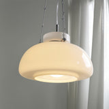 LumoPearl Milchige Pendelleuchte | Modernes Design | LED Beleuchtung | Stilvolle Wohnraum-Deko