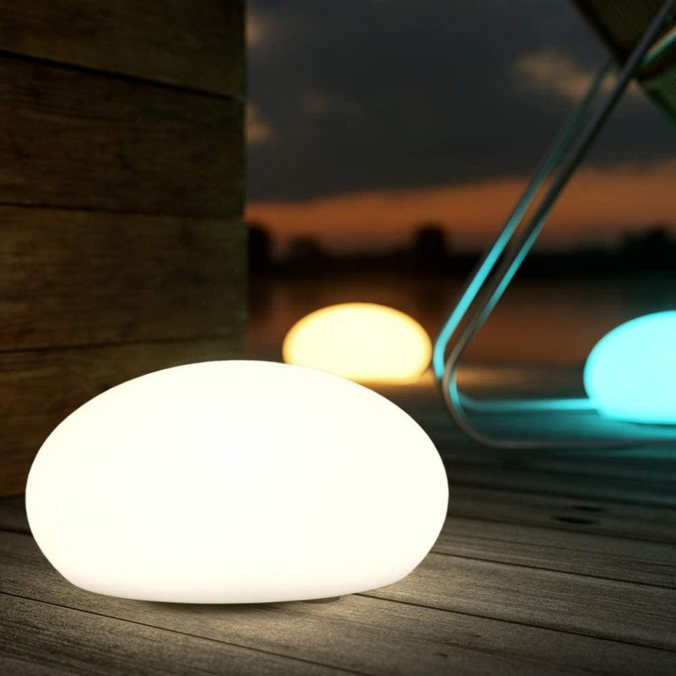 SunStone Solar Gartensteine | LED-beleuchtete Terrassensteine | Solarbetrieben | Nachhaltige Beleuchtung für draußen