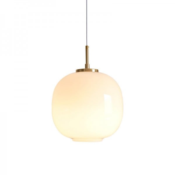 LunaNord Skandinavische Opalglas-Pendelleuchte | Minimalistisch & Modern | Elegante Beleuchtung für Zuhause