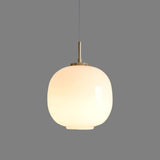 LunaNord Skandinavische Opalglas-Pendelleuchte | Minimalistisch & Modern | Elegante Beleuchtung für Zuhause