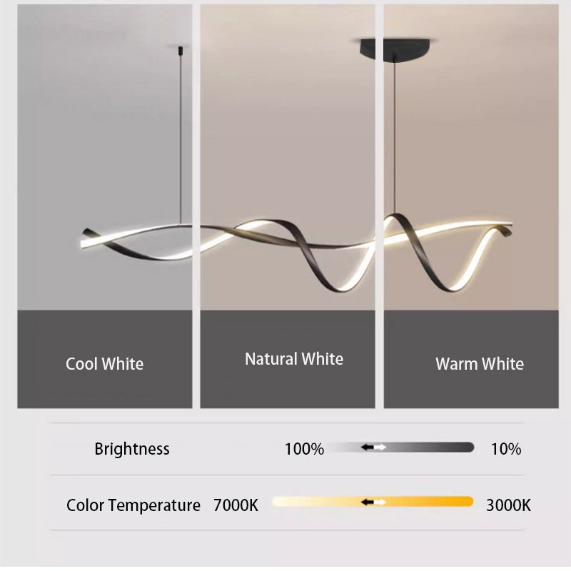 Luxura Moderne Schwarze LED Kronleuchter | Kreatives Design | Dimmbar | Elegante Beleuchtung für Wohnzimmer & Esszimmer