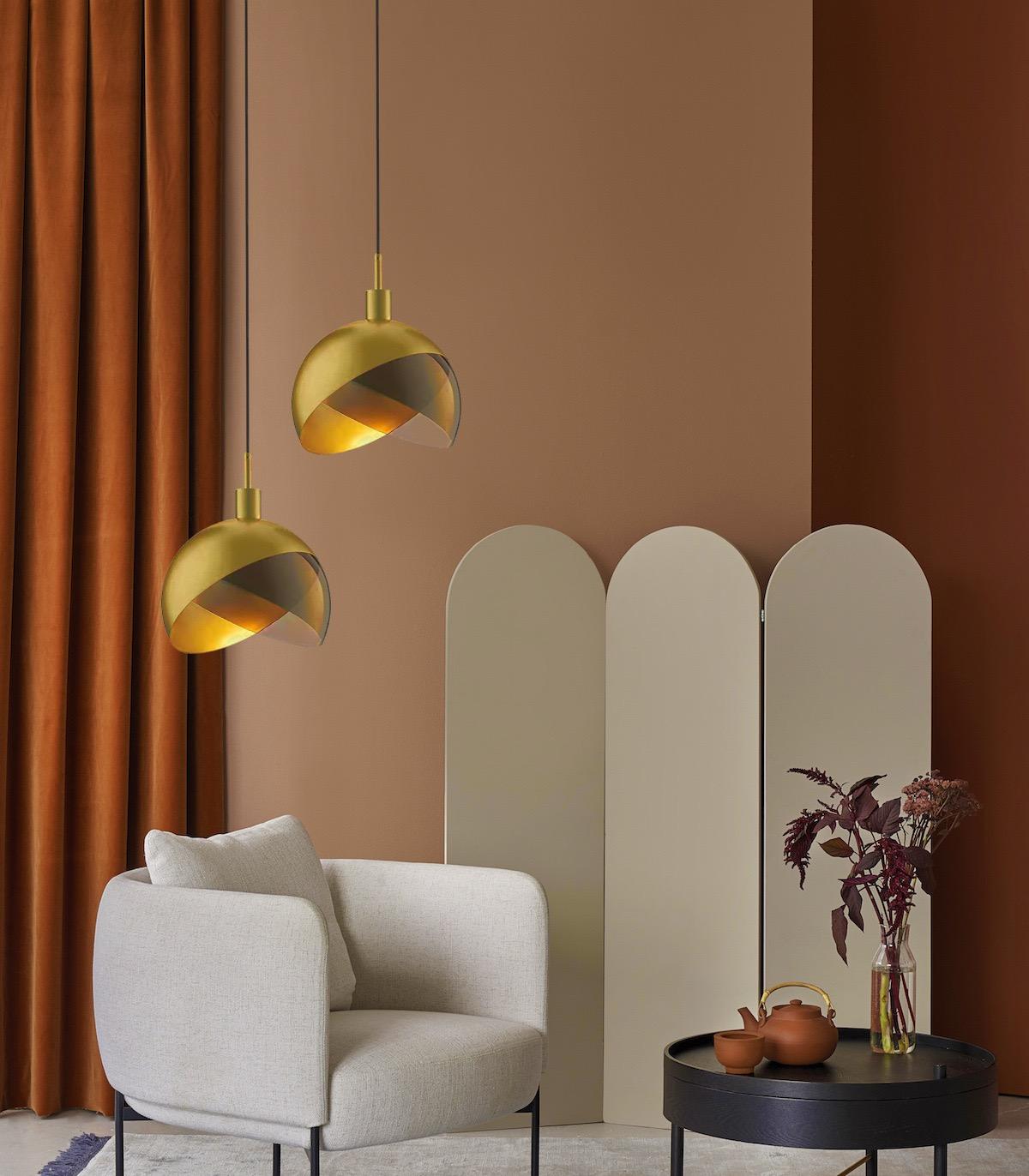 GoldVibe Pendelleuchte aus Goldglas | Modernes Design | Dimmbar | Elegante Beleuchtung für Wohnzimmer & Esszimmer