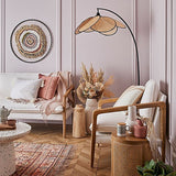 BaskLoom Rattan Wicker Stehlampe | Handgefertigtes Design | Natürliche Beleuchtung für Zuhause