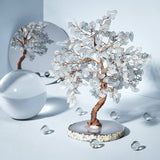 GemTree Aquamarin Edelstein Baum | Natürlicher Heilstein Deko | Glücksbringer für Zuhause & Büro