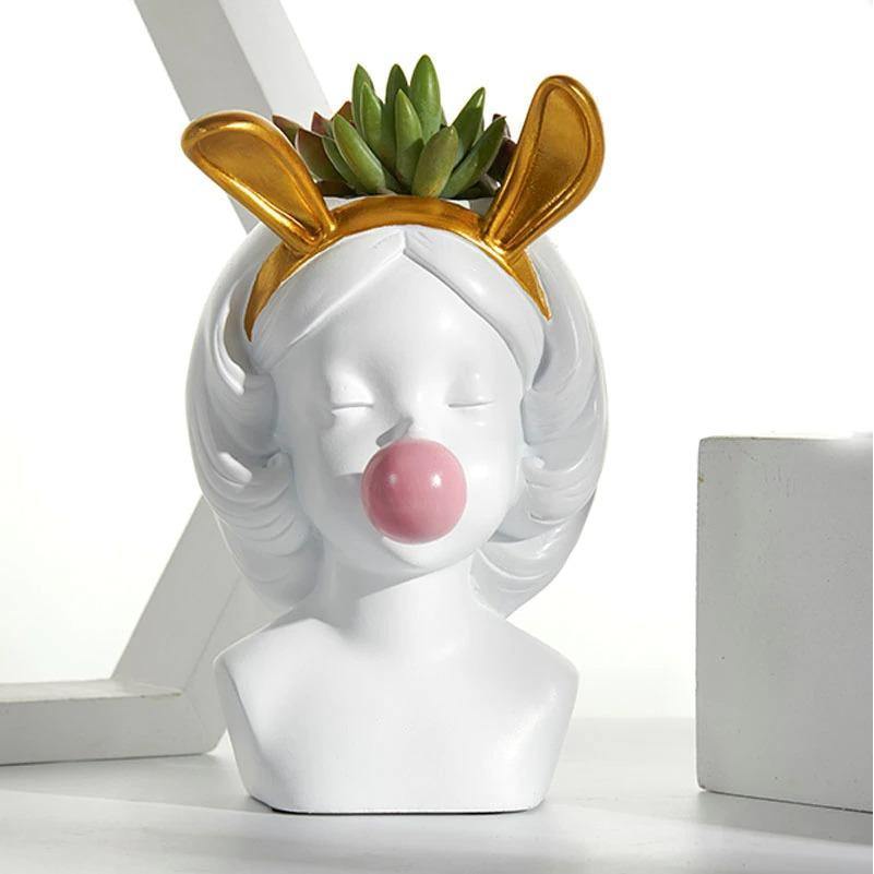BubbleBloom Deko-Pflanzgefäß | Verspielte Büste mit Stil