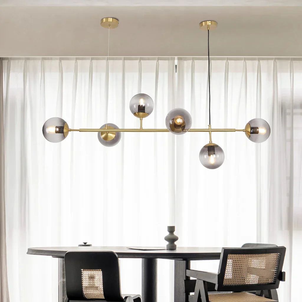LunaOrbis Glas Pendelleuchte | Elegante Beleuchtung | Moderner Stil | Dimmbares LED-Licht