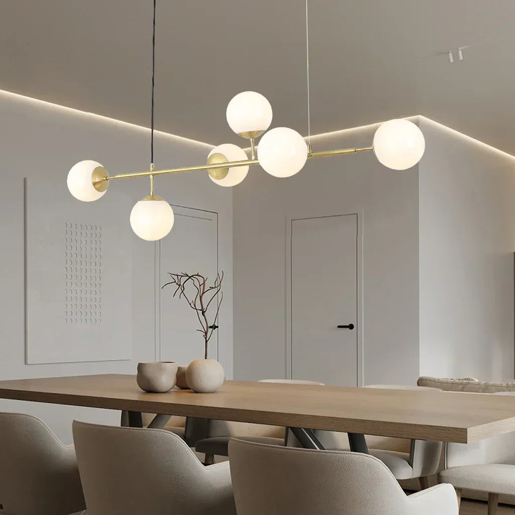 LunaOrbis Glas Pendelleuchte | Elegante Beleuchtung | Moderner Stil | Dimmbares LED-Licht