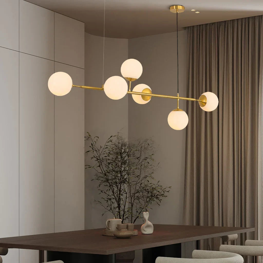 LunaOrbis Glas Pendelleuchte | Elegante Beleuchtung | Moderner Stil | Dimmbares LED-Licht