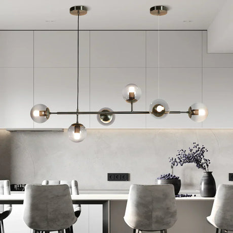 LunaOrbis Glas Pendelleuchte | Elegante Beleuchtung | Moderner Stil | Dimmbares LED-Licht