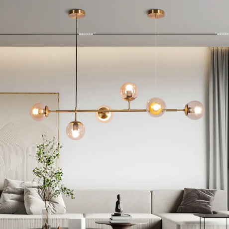LunaOrbis Glas Pendelleuchte | Elegante Beleuchtung | Moderner Stil | Dimmbares LED-Licht