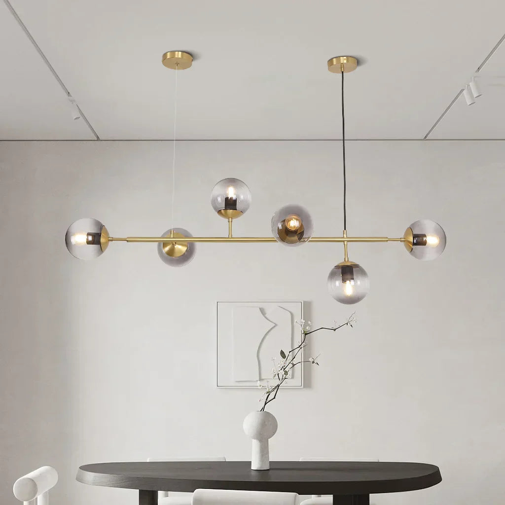 LunaOrbis Glas Pendelleuchte | Elegante Beleuchtung | Moderner Stil | Dimmbares LED-Licht