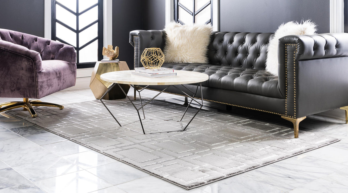CubeLux Design Teppich | Luxuriöser Würfelmuster Teppich | Weich & Stilvoll | Verschiedene Größen & Farben