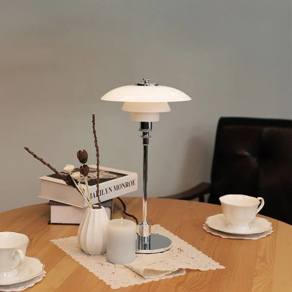 OrbitDisc Metall Tischlampe | Multilayer Design | LED Beleuchtung für Stilvolle Innenräume