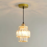 Lustrella Runde Abgestufte Kristall-Deckenleuchte aus Glas | Modernes Design | Elegante Beleuchtung | Dimmbar