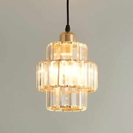 Lustrella Runde Abgestufte Kristall-Deckenleuchte aus Glas | Modernes Design | Elegante Beleuchtung | Dimmbar