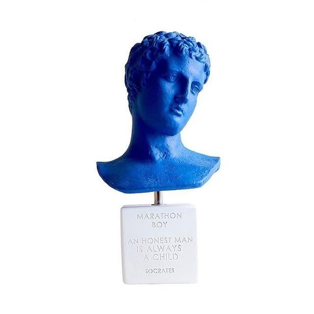 NeoDavid Skulptur Büste | Klassische Deko im modernen Stil | Statue für Wohnzimmer & Büro | Kunstvolle Akzente