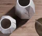 GeoMarble Geometrische Marmor-Vasen | Zeitloses Design | Hochwertige Dekoration | Perfekt für Zuhause