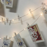 GlowClip LED Lichterkette mit Fotoclips | Batteriebetrieben oder USB-Anschluss | Dekorative Beleuchtung für Zuhause & Partys