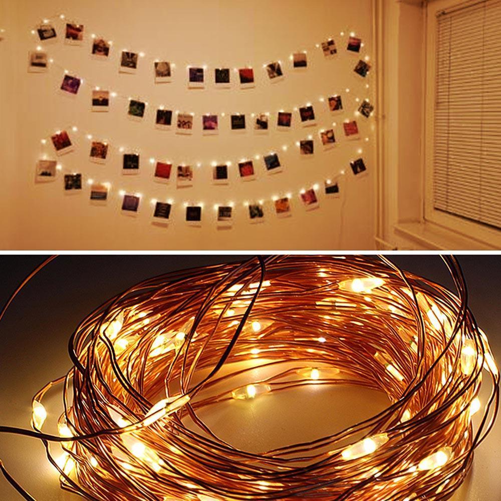 GlowClip LED Lichterkette mit Fotoclips | Batteriebetrieben oder USB-Anschluss | Dekorative Beleuchtung für Zuhause & Partys