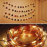 GlowClip LED Lichterkette mit Fotoclips | Batteriebetrieben oder USB-Anschluss | Dekorative Beleuchtung für Zuhause & Partys