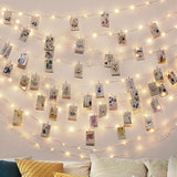 GlowClip LED Lichterkette mit Fotoclips | Batteriebetrieben oder USB-Anschluss | Dekorative Beleuchtung für Zuhause & Partys