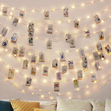 GlowClip LED Lichterkette mit Fotoclips | Batteriebetrieben oder USB-Anschluss | Dekorative Beleuchtung für Zuhause & Partys