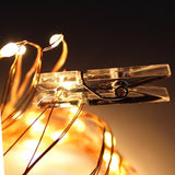 GlowClip LED Lichterkette mit Fotoclips | Batteriebetrieben oder USB-Anschluss | Dekorative Beleuchtung für Zuhause & Partys