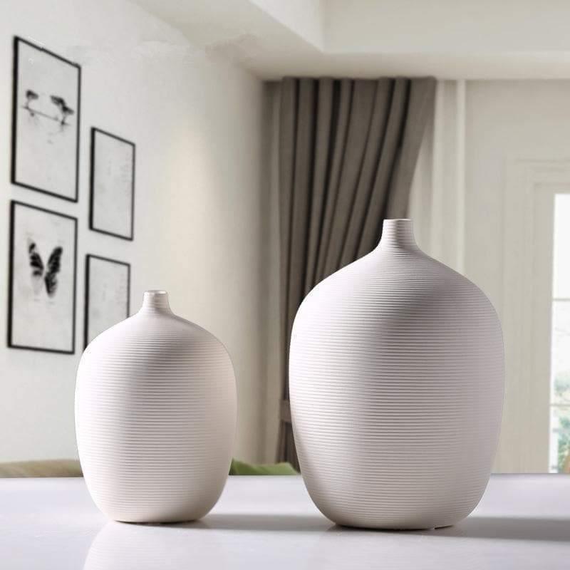 DivaCharm Keramik Tischvase | Elegantes Design | Perfekt für Blumen & Dekoration | Verschiedene Größen