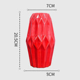 CrimsonFlow Geschwungene Rote Vase | Zeitloses Design | Dekoratives Highlight | Moderne Wohnkultur